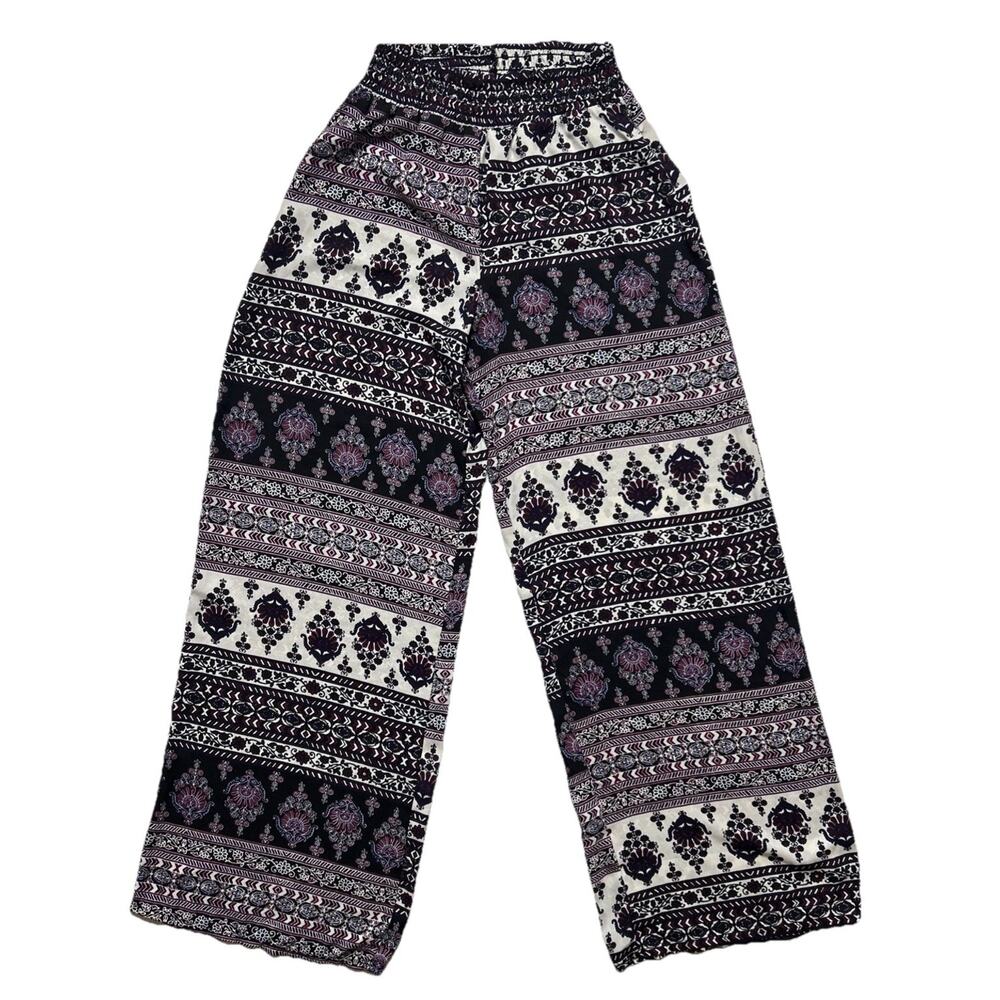 Velvet Sky Pants Stretch Waist Wide Leg Multicolor Women Size Large